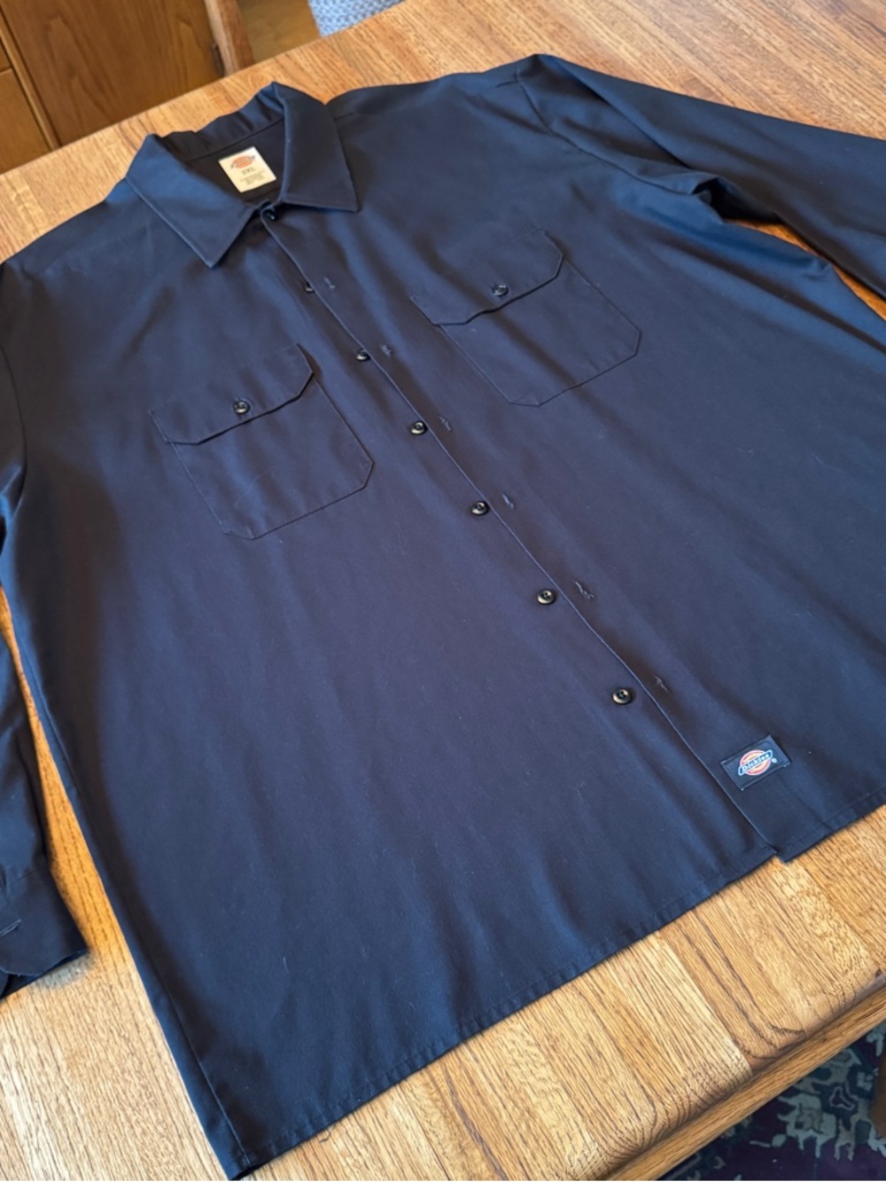 Dickies 574 Men's 2XL Long Sleeve Work Shirt - Black - Original Fit - EUC